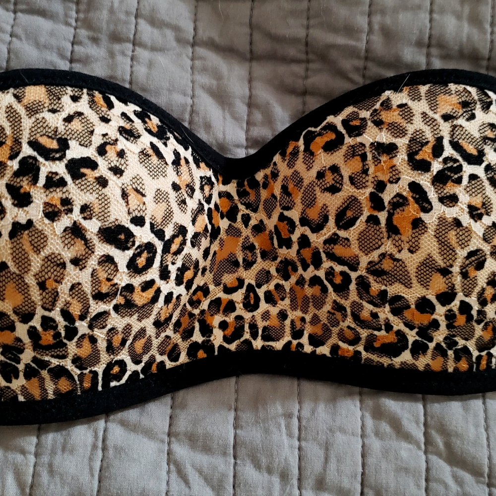 Victoria's Secret Pink leopard bandeau bra